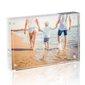 TWING Picture Frame, 8x10 Acrylic Photo Frames Horizontal Magnet Double Sided Photo Frame with Microfiber Cloth,12 + 12MM Thickn