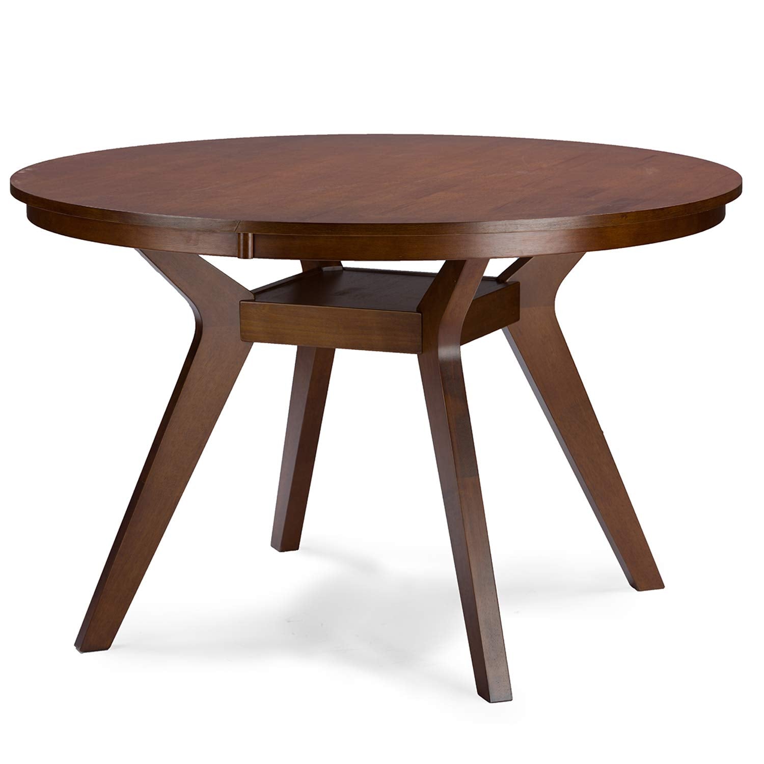 Baxton Studio Flamingo Dining Set Dark Walnut Wood 5-Piece Dining Set