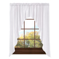 Valea Home Soft Burlap Look Swag Curtains Rustic Natural Rod Pocket Kitchen Valance Curtain Panels for Small Window 63 inch Leng