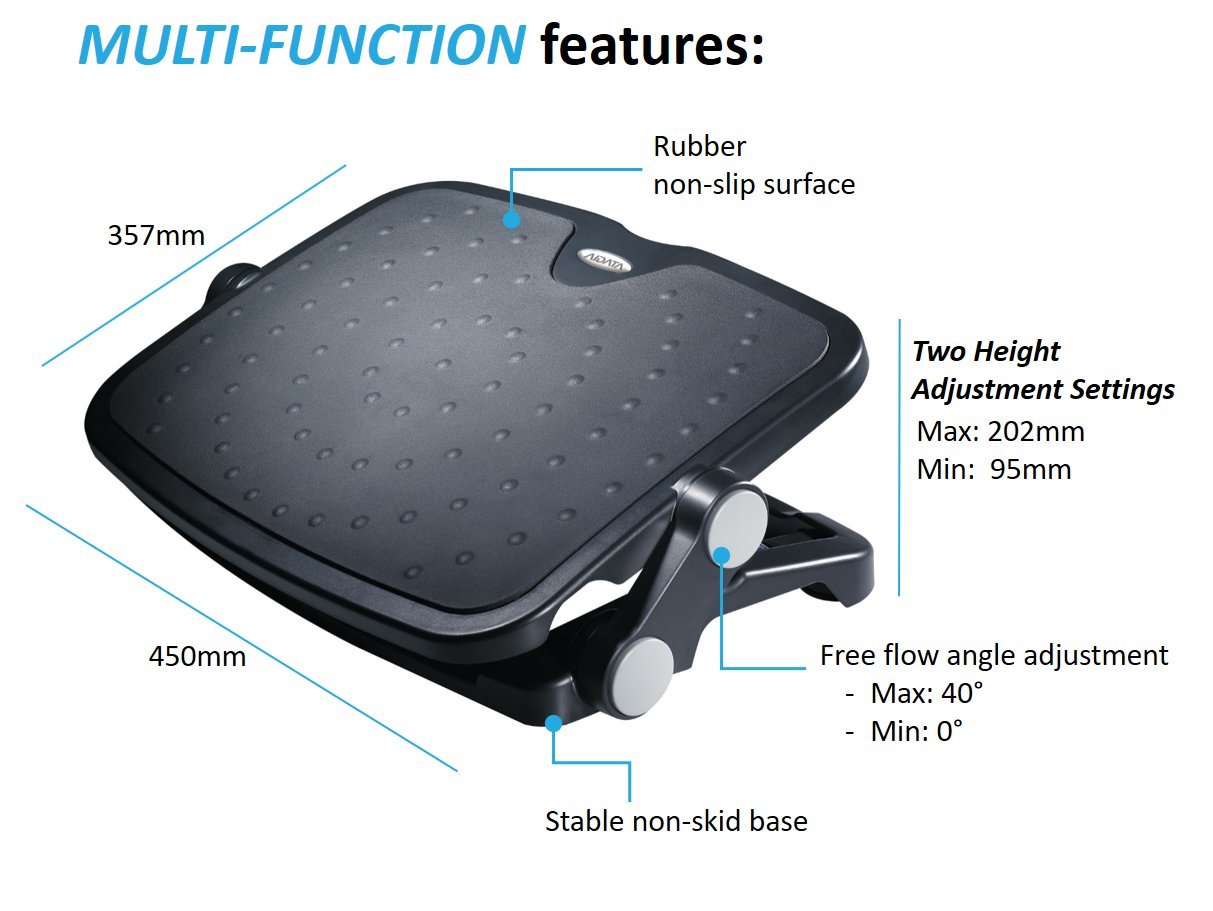 Luxe Comfort Footrest Color: Black