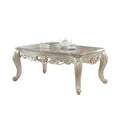 Acme Gorsedd Coffee Table in Marble and Antique White