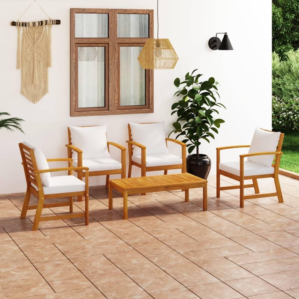 vidaXL Solid Acacia Wood Outdoor Lounge Set