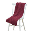 Aran Woollen Mills Irish Cable Knit Blanket Supersoft Merino Wool Throw Made In Ireland 40 Inch X 60 Inch (Jam Red)