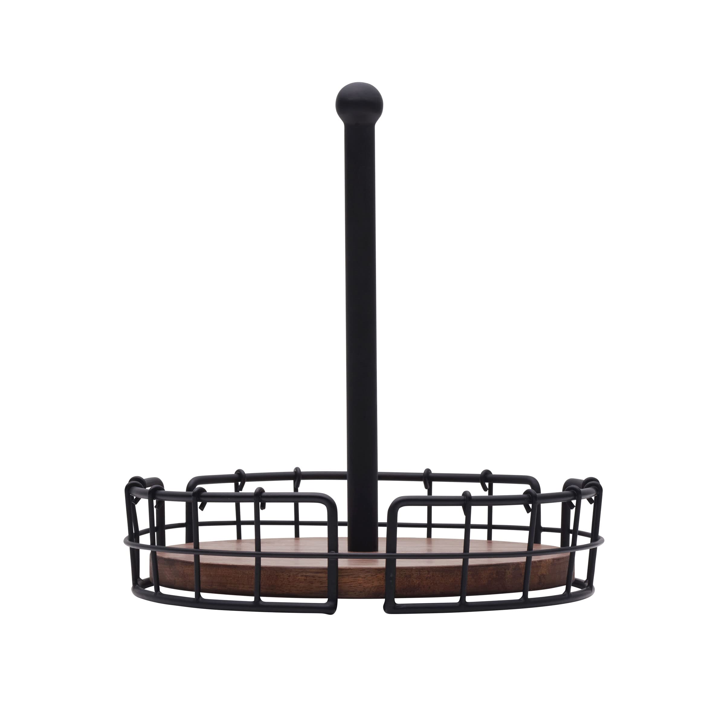 Pfaltzgraff Anvil Cage Condiment Table Caddy, 9.5x9.5x10.25 Inch, Black