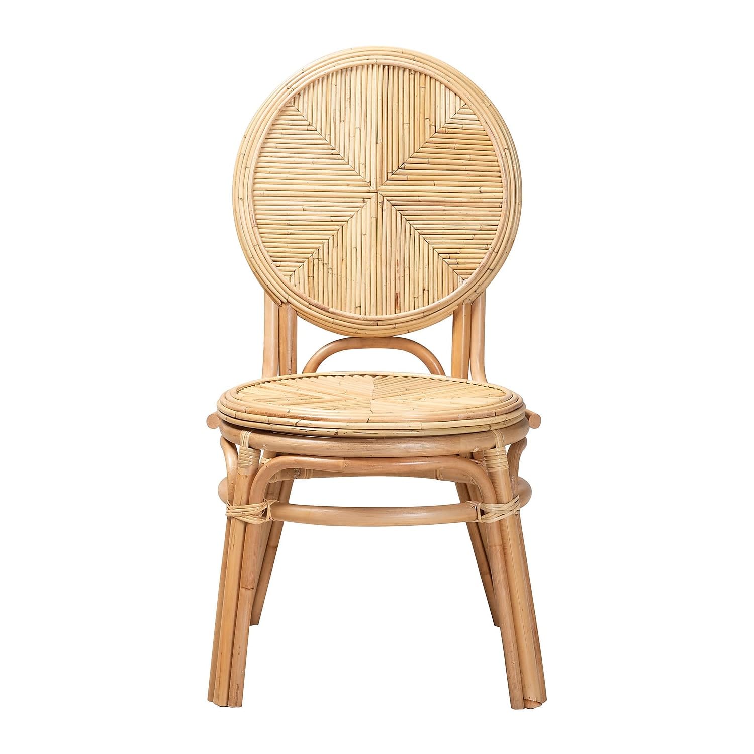 Bali & pari Carita Modern Bohemian Natural Brown Rattan Dining Chair