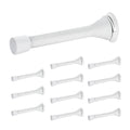 Ravinte Door Stoppers, 12 Pack White Spring Door Stops With Rubber Bumper, Door Stoppers For Bottom Of Door