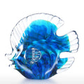 Blue Tropical Fish Glass Sculpture Home Decoration Office Ornament, Christmas Birthday Gift