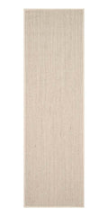 SAFAVIEH Natural Fiber Collection Runner Rug - 26 x 14, Marble & Beige, Border Sisal Design, Easy Care, Ideal for High Traffic