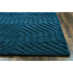 Rizzy Home | Tc8576 | Technique Collection | Wool Area Rug | 5' X 8' | Navy Solid