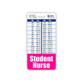 Student Nurse Badge Buddy Vertical W/Height & Weight Conversion Charts (Standard, Pink)