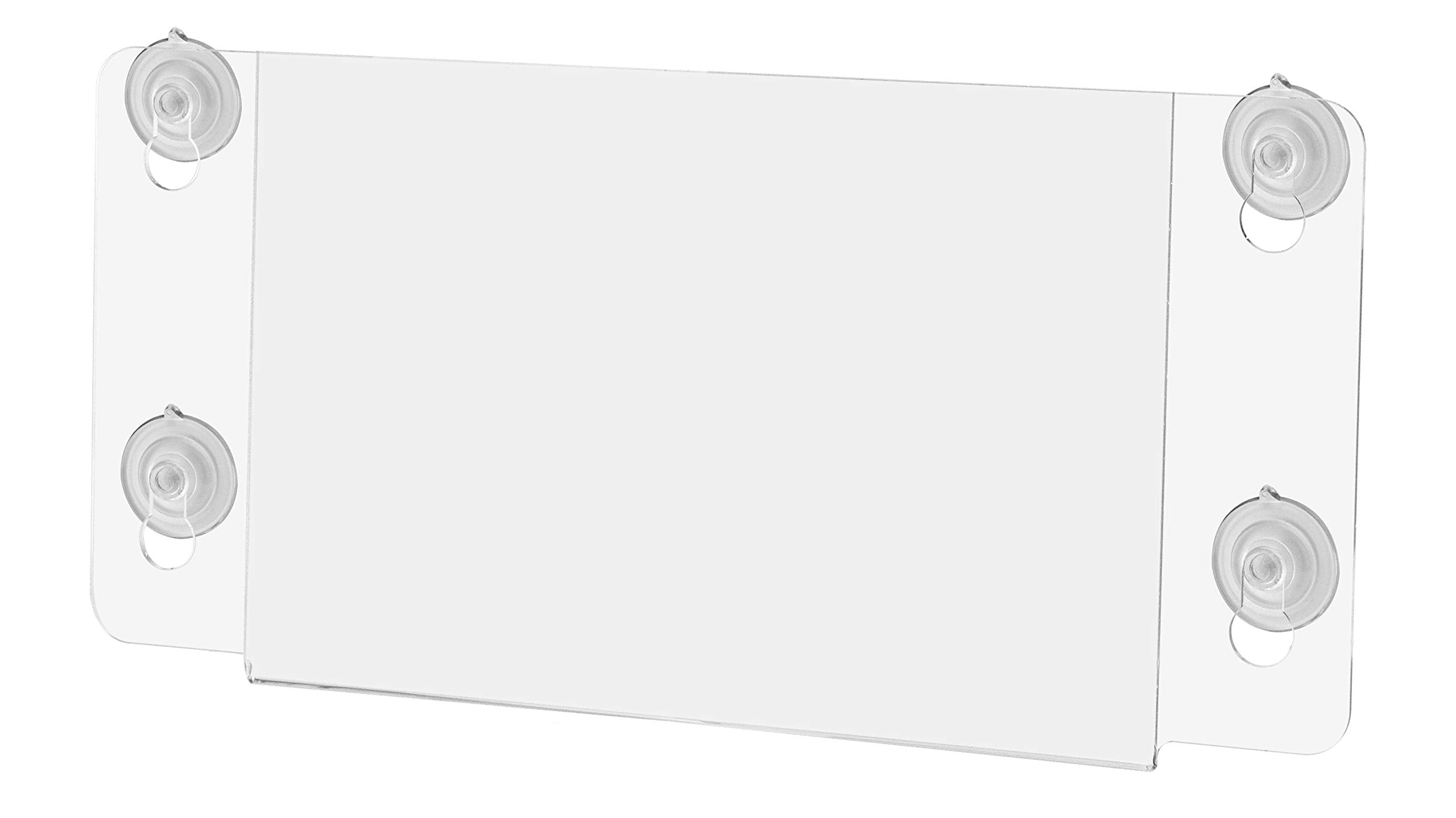 Marketing Holders 24 Pack Horizontal Window Mount Sign Holder 8.5    X 5.5' Double Sided Clear Acrylic Ad Sleeve With Suction C