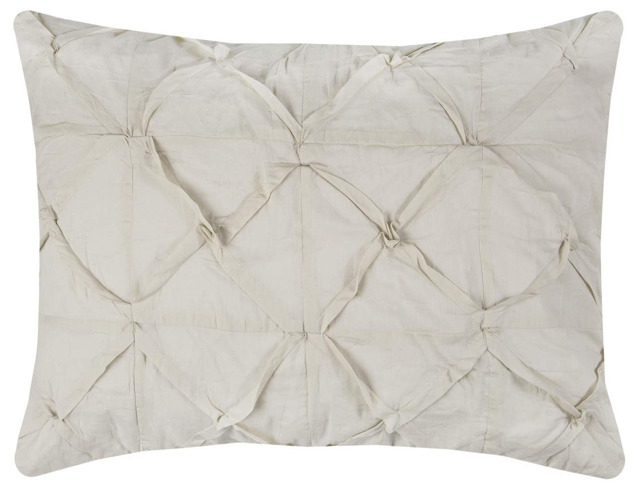 Rizzy Home | BT1711 | Polyester Quilt | 90&quot;x92&quot; Brown/Neutral/ Solid Textured