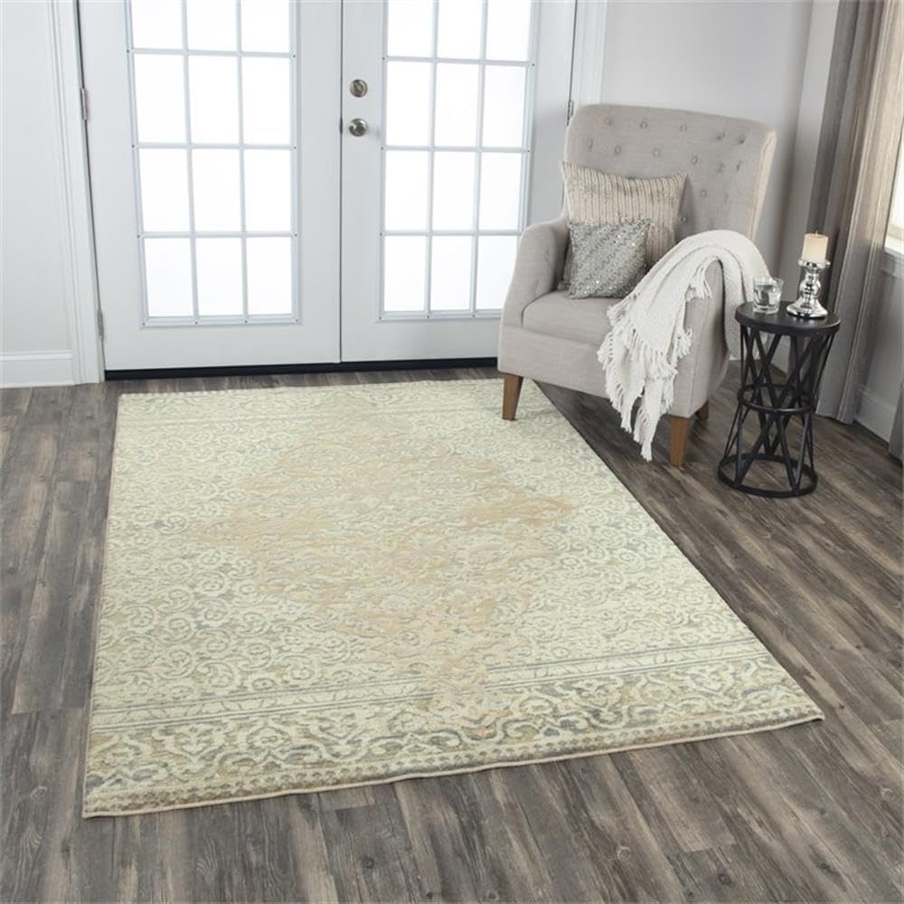 Rizzy Home Alora Decor Essential 5' X 8' Medallion/Scroll Beige/Ivory Hybrid Area Rug