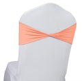 Mds Pack Of 50 Spandex Chair Sashes Bow Sash Elastic Chair Bands Ties Without Buckle For Wedding And Events Decoration Spandex Slider Sashes Bow - Peach