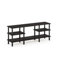 Furinno Turn-N-Tube 3-Tier Multipurpose Wide Shelf TV Stand, Espresso/Black