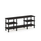 Furinno Turn-N-Tube 3-Tier Multipurpose Wide Shelf TV Stand, Espresso/Black