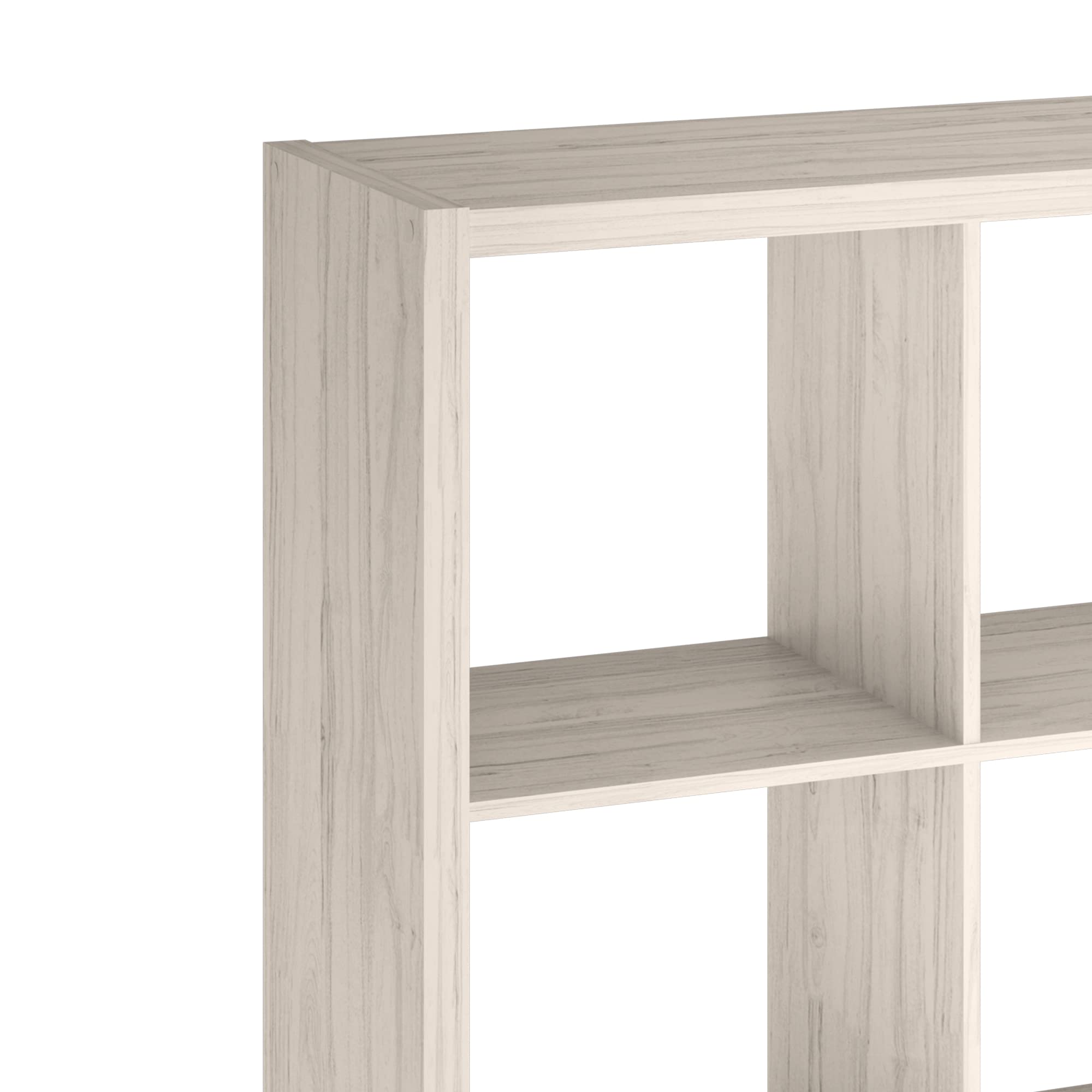 Closetmaid 4569 Decorative Open Back 6-Cube Storage Organizer, Bleached Walnut