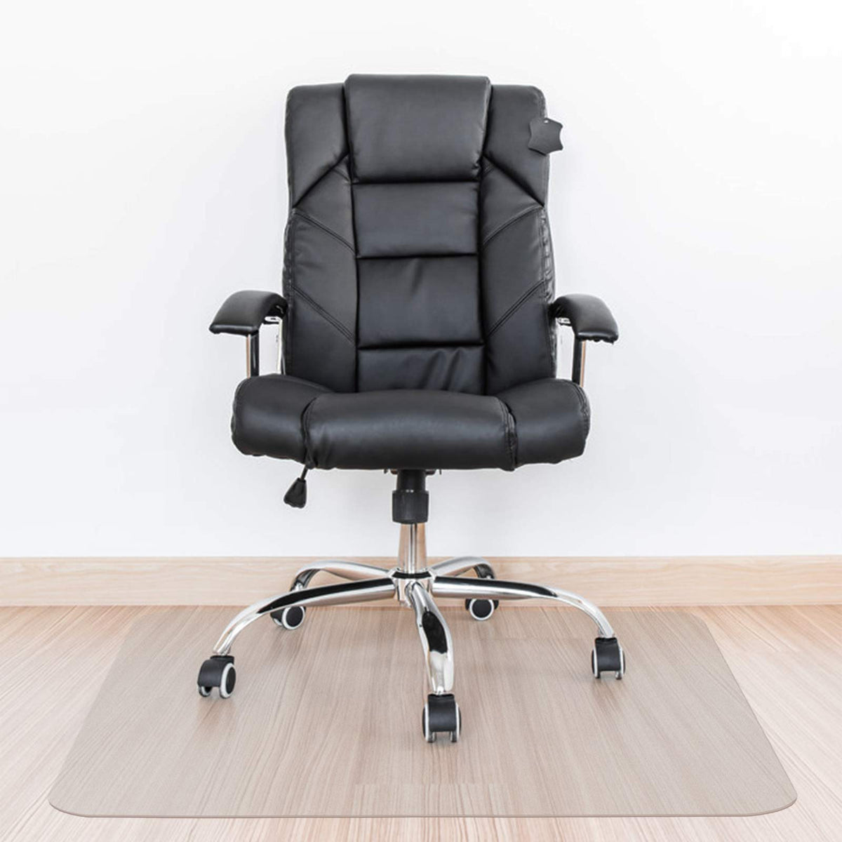 Kuyal Clear Chair Mat, Hard Floor Use, 48' X 53' Transparent Office Home Floor Protector Mat Chairmats (48' X 53' Rectangle)