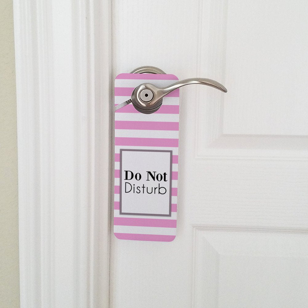 GRAPHICS & MORE Do Not Disturb Door Knob Hanger Sign Plastic Pink