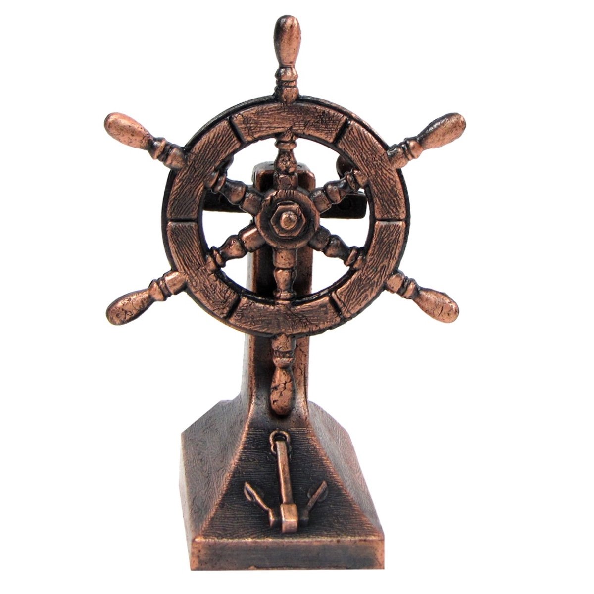 Treasure Gurus Bronze Metal Ships Helm Ship Wheel Miniature Replica Die Cast Pencil Sharpener