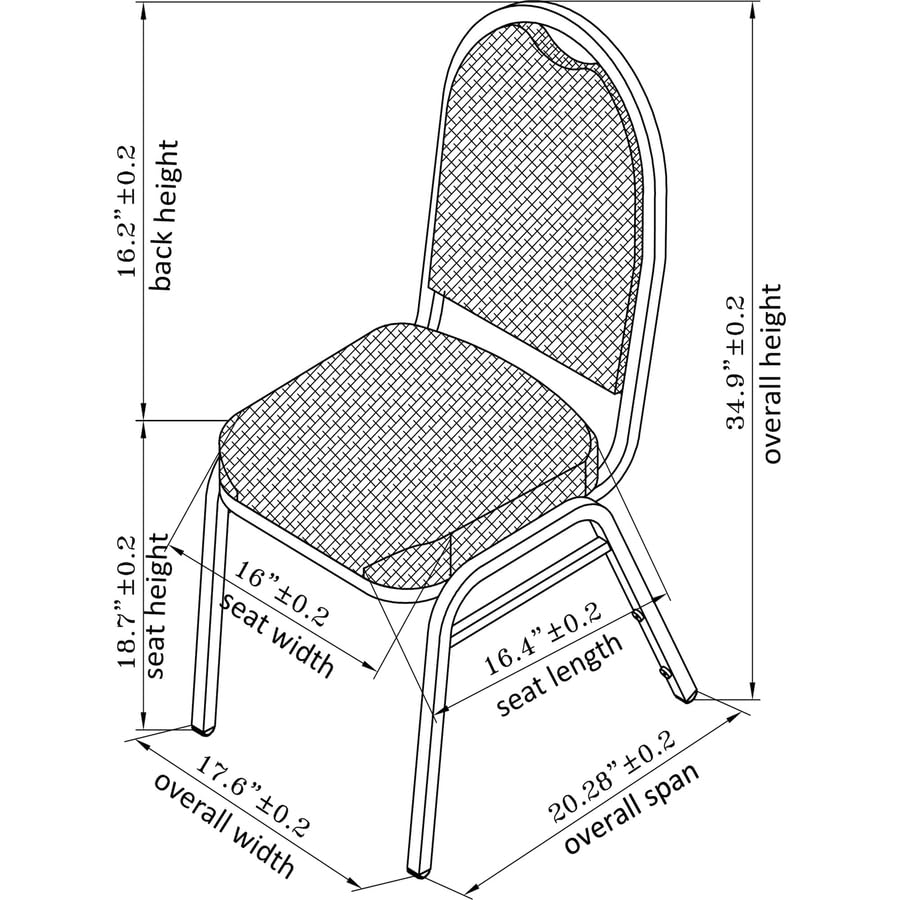 Lorell Round-Back Stack Chair (Pack of 4)