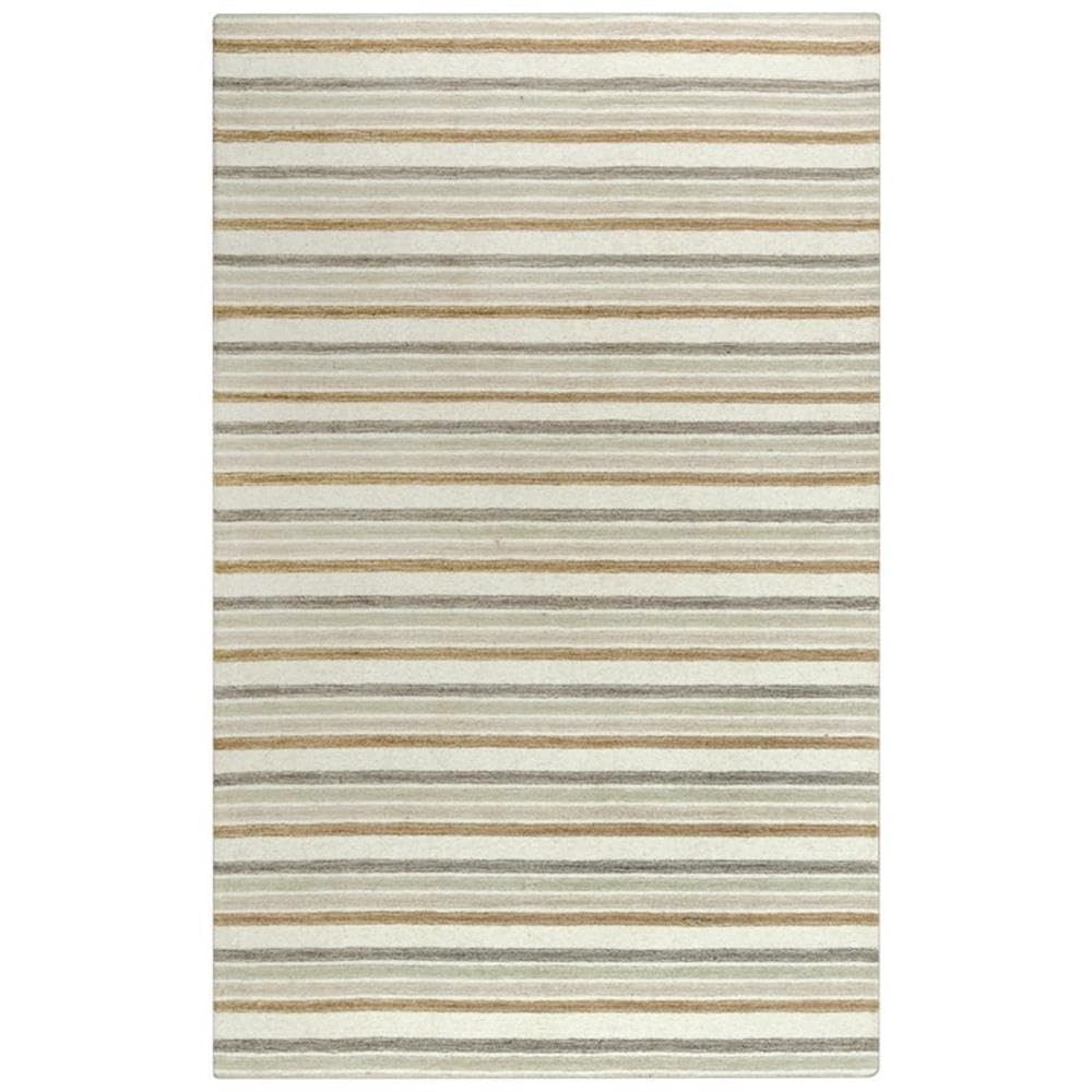 Alora Decor Rivera 7'9" X 9'9" Stripe Ivory/Beige/Brown Hand-Tufted Area Rug