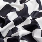 Karever Black White Grid Comforter Set Cal King Black Plaid Bedding Set Women Black And White Checkered Bed Comforter Set Breath