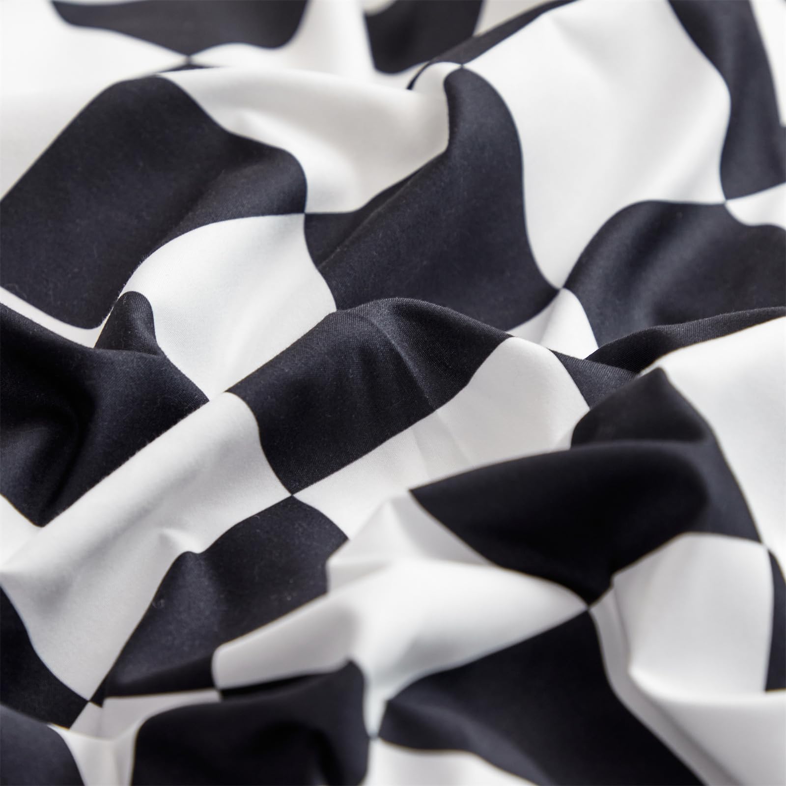 Karever Black White Grid Comforter Set Twin Black Plaid Bedding Set Girls Black And White Checkered Bed Comforter Set Breathable