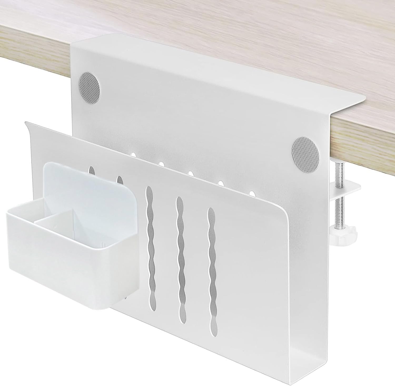 Osseph Desk Side Storage, Under Desk Laptop Holder With Anti-Scratch Pad & Magnetic Pen Holder, Laptop Holder For Table, No Dril