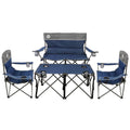 Northroad Folding Camping Chair Set of 4,Portable Collapsible Conversation Set w/1 Sofa,2 Single Chairs and 1 Table for Family P