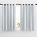 Nicetown Greyish White Room Darkening Curtain Panels - Window Treatment Thermal Insulated Grommet Room Darkening Curtains/Panels