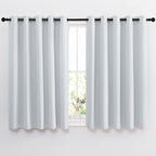 Nicetown Greyish White Room Darkening Curtain Panels - Window Treatment Thermal Insulated Grommet Room Darkening Curtains/Panels