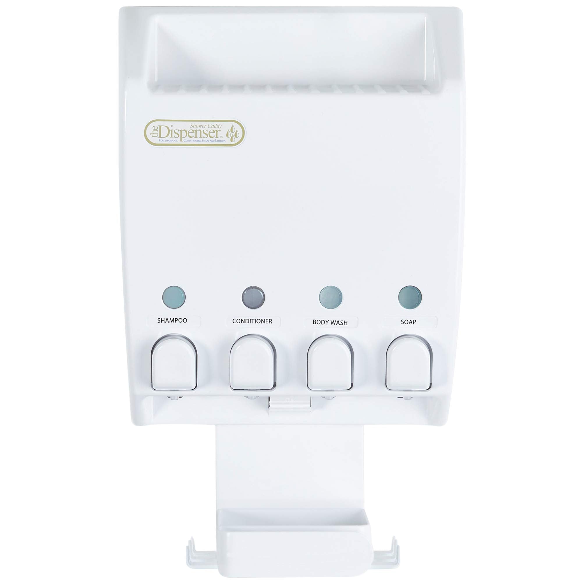 Better Living Ulti-Mate 4 Shower Caddy Shampoo and Soap Dispenser, 4 x 14.5 fl. oz, White