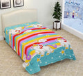 Zurzac Glace Cotton Kidzee Single Bed Comforter  60 X 100 Inch (Unicorn Printed)