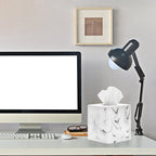 Sumnacon Resin Square Tissue Box Cover - Stylish Cube Tissue Box Holder With Open Bottom, Decorative Tissue Holder For Bathroom