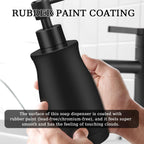 Arktek Matte Black Soap Dispenser Stainless Steel 13.5 Oz - Liquid Hand Lotion Dispenser Decor Refillable Dishwashing Soap Dispe