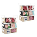 Y.Z.Bros Freezer Storage Organize Baskets - 6 Pack Stackable Deep Freezer Organizer Bins For Most 7 Cu.Ft Chest Freezer With Han