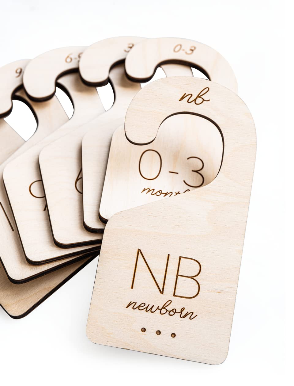 Baby Closet Size Dividers Baby Closet Organizer - White Loft Thick Birch Baby Closet Dividers From Newborn To 24 Months - Timeless Etched Design For Any Nursery Decor (Set Of 7)