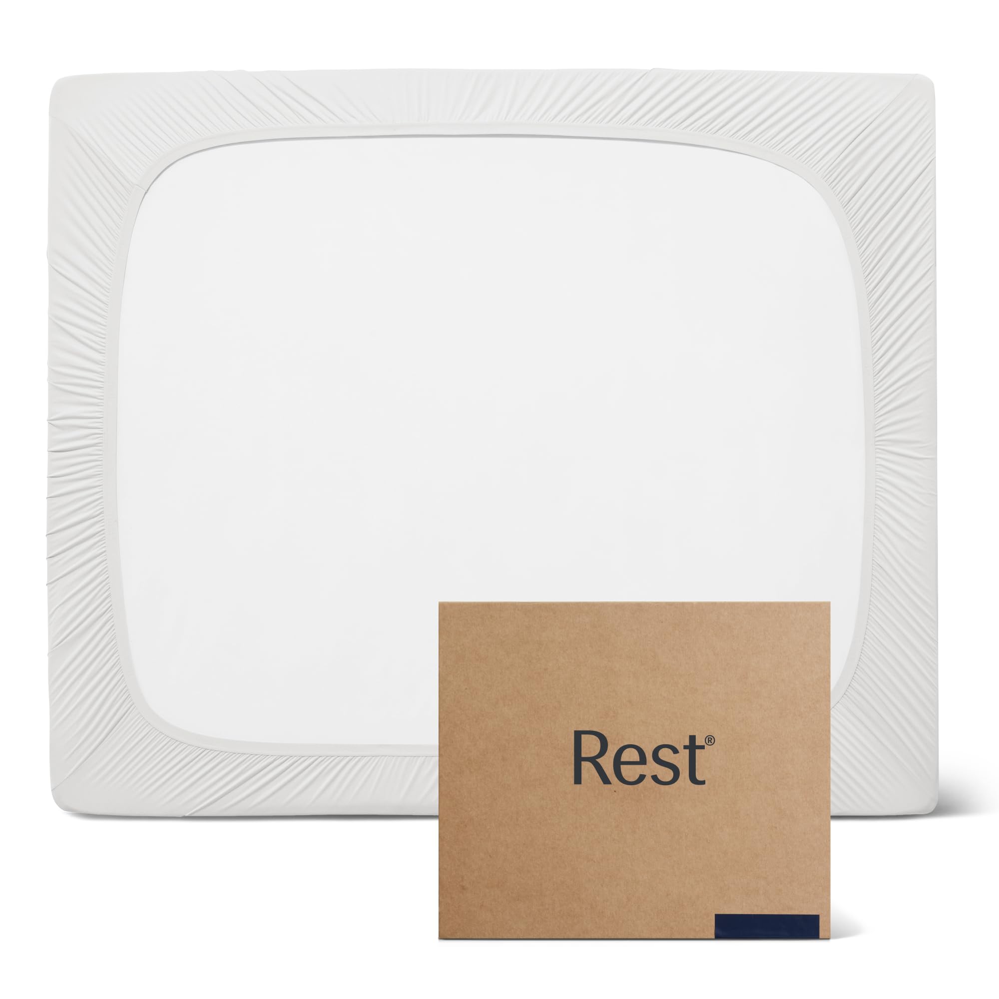 Rest® Evercool®+ Fitted Sheet, Caliking, Arctic White, 15' Deep (Up To 18’’), Breathable Bedding For Hot Sleeper And Night Sweats, Bed Sheet With Ionic+ Self-Cleaning Silver Yarn For Sensitive Skin
