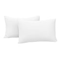 2-Pack Jersey Knit Pillow Cases Standard/Queen - Ultra Soft T-Shirt Like White Pillowcases Microfiber Blend - Envelope Closure Q