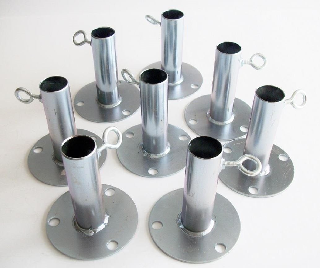 8Pc 1' Heavy Duty Short Foot Pad/Batting Cage Base Plate (Fpb) Our 1    Fittings Have An Inner Diameter Of 1 1/4   . Which Work