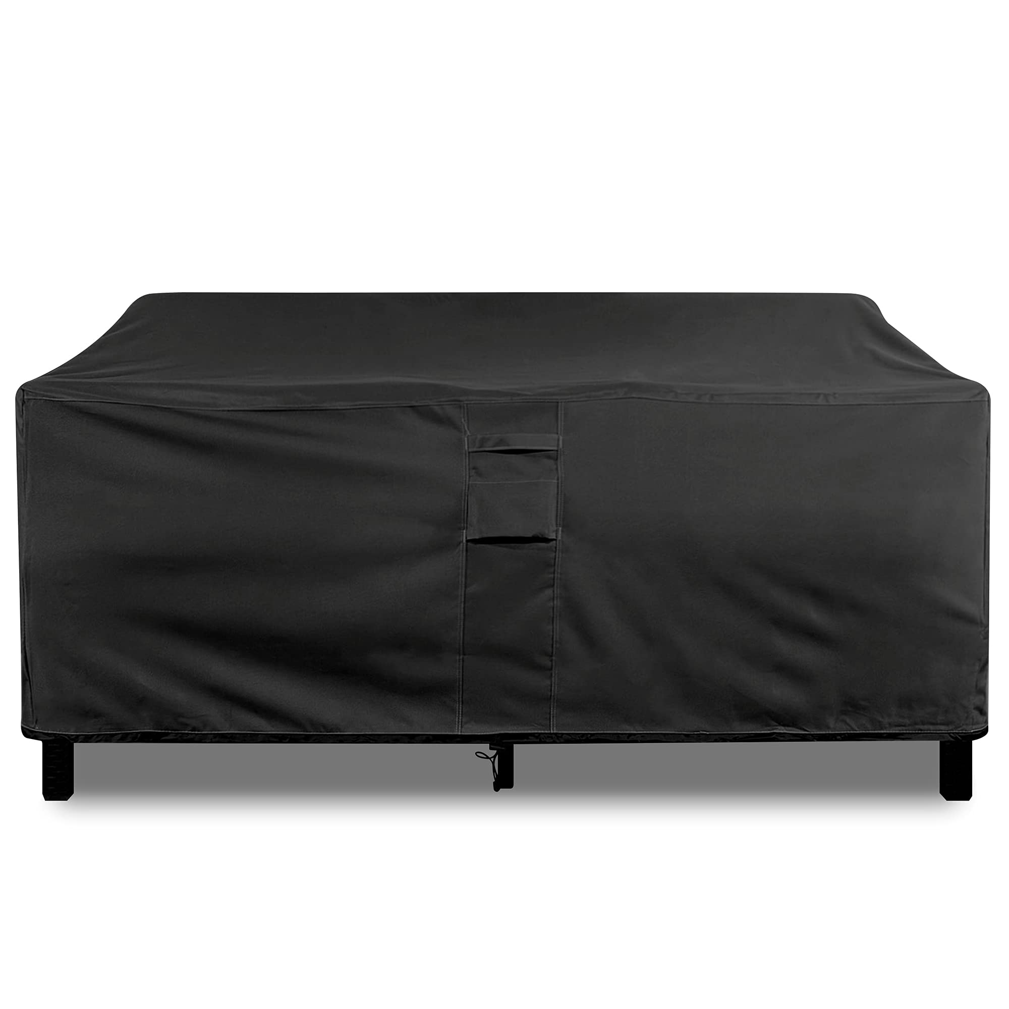 KHOMO GEAR Heavy Duty Outdoor Patio Furniture Loveseat Cover Sofa Bench Cover - 88 x 32.5 x 33, Black