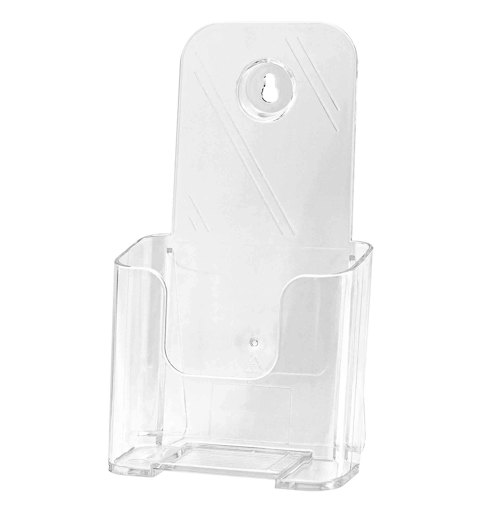 Marketing Holders Brochure Holder Clear Acrylic Holds 4 Inch Tri Folds Plastic Counter Or Wall Rack Cards Pamphlet Advertisement