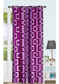 INIRA TRENDZ Polyester & Polyester Blend Printed Grommet Curtain, 4 X 5, Purple