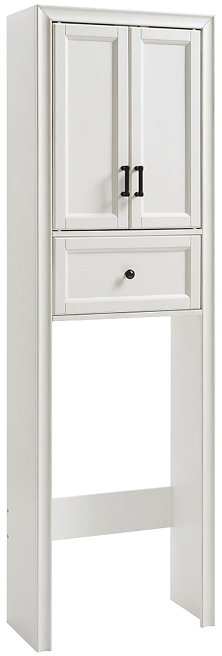 Crosley Furniture Tara Over The Toilet Storage Cabinet And Bathroom Organizer With A Drawer And Shelves, Vintage White