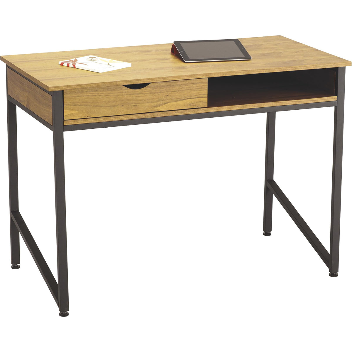 Safco Products 1950BL Studio Single Drawer Desk, Black