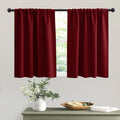 RYB HOME Blackout Curtains for Half Window Kitchen Curtains, Thermal Insulated Curtain Panels for Bedroom/Living Room, 42 x 36 i