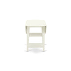 East West Furniture Suga3-Lwh-35 3 Piece Kitchen Table Set For Small Spaces Contains A Round Dining Table With Dropleaf And 2 Doeskin Linen Fabric Upholstered Chairs, 42X42 Inch, Linen White