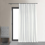 Hpd Half Price Drapes Signature Velvet Thermal Blackout Curtains For Living Room 108 Inch Long (1 Panel) Rod Pocket Insulated Blackout Curtains For Bedroom Window Curtains, 100W X 108L, Primary White