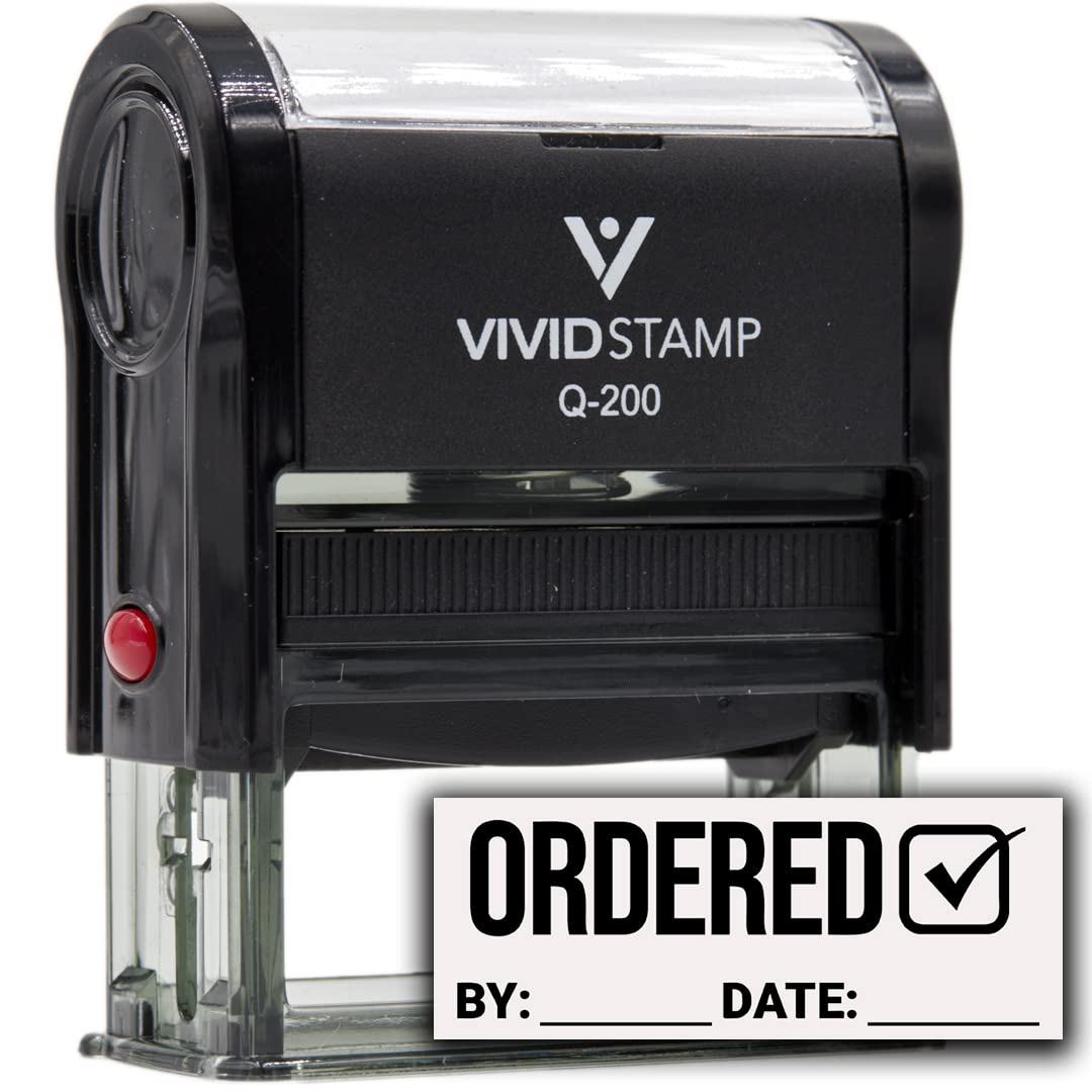 Ordered By Date (Order Complete) Self Inking Rubber Stamp (Black Ink) - Q-200